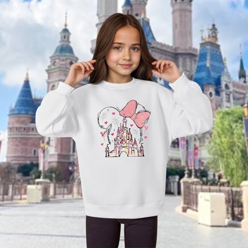 Image of Magic Kingdom Sweatshirts for Girls Magical Castle Graphic Long Sleeve Shirt Kids Toddler Vacation Pullover Cute Top