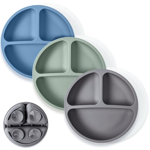 WeeSprout Suction Plates with Lids for Babies & Toddlers...