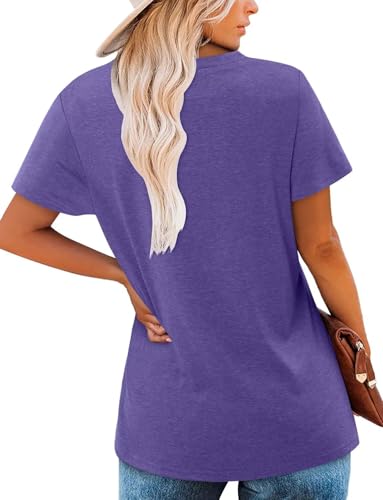 KISSMODA Summer Short Sleeve T Shirt Loose Fit Casual Dressy Women Top 2025 Trendy Ladies Fashion Blouses(S-3XL)