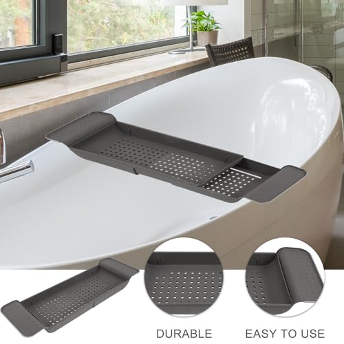 Rangement extensible de salle de bain CHILDWEET support tablette antidérapant en PP - 7
