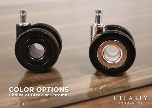 Image of Office Chair Wheels, Replacement Casters for Desk Chairs, Set of 5, Chrome