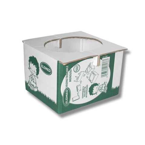 Elemed – Orinal portátil desechable QB8, con toallitas higiénicas