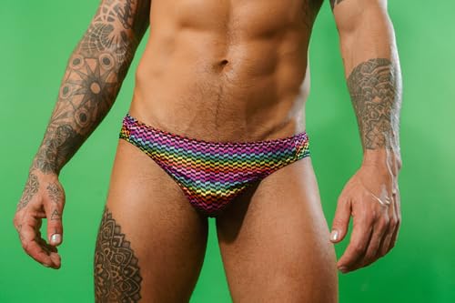 Body Aware Shiny Rainbow Satin Men's Brief - Sexy Men's Underwear with Pouch3