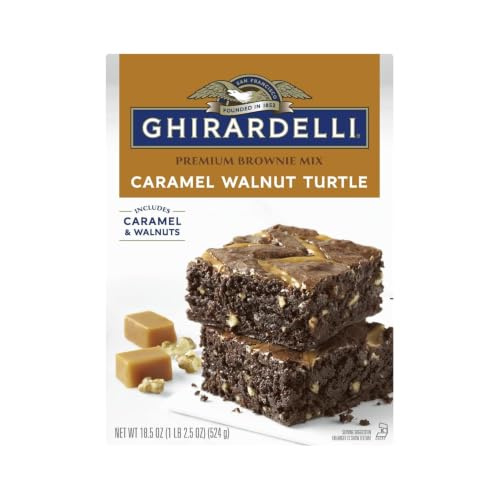 Image of Ghirardelli Brownie Mix Variety Pack, 3 Flavors - Chocolate Caramel Turtle (18.5 oz), Salted Caramel (16 oz) & Double Chocolate (18 oz) (Variety Pack)
