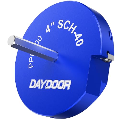 Image of DAYDOOR 4'' PVC Pipe Reamer, 4-Inch PVC Fitting Saver | 4-Sided Carbide Blade Hub Saver, Socket Saver Plumbing Tool for Sch.40 PVC, CPVC, ABS, Fit Standard 1 /2 inch Drills
