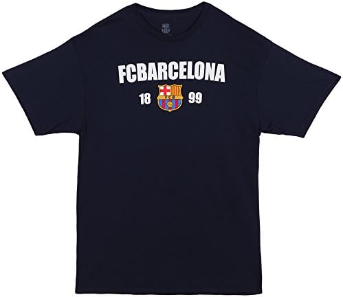 Barcelona Football FC Basic Adult T-Shirt - Navy Blue