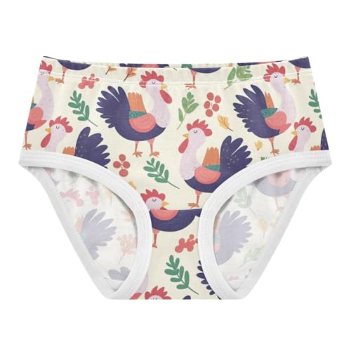 Wusikd Turkeys Small Girls' Underwear Cotton Green Leaves Girls Briefs Soft Toddler Underwear 2T