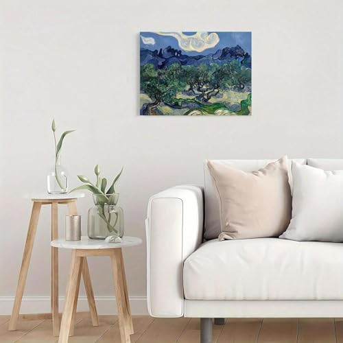 Toile d'olivier murale pour salon et chambre décoration zen 90x145cm