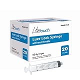 LiteTouch 20mL Luer Lock Syringe, Sterile, Individually Sealed - 50 Syringes per Box (NO NEEDLE)
