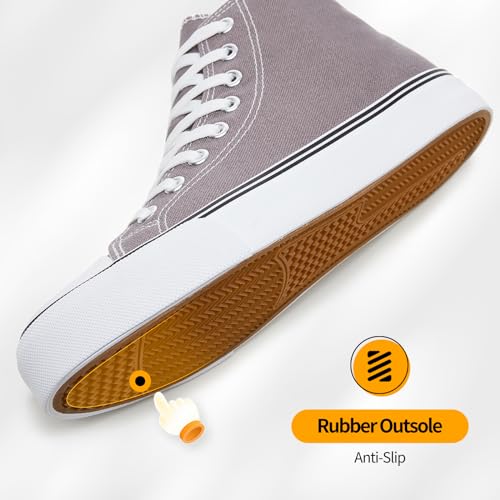 Image of ZGR Womens High Top Canvas Sneakers,Lace-up Canvas Shoes,Casual Tennis Walking Shoes