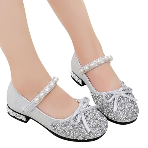 IWIHMIV Girls Dress Shoes Princess Dress Shoes Low Heels Mary Jane Shoes Flower Girl Wedding Party Shoes Girls Dress Shoes3