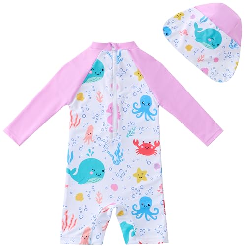 Image of UMELOK Baby Girl Swimsuit Infant UPF 50+ Bathing Suit Size Months