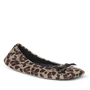 Dearfoams Women’s Layla Ballerina with Suede Outsole Slipper