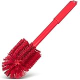 SPARTA Industrial Tank Brush Pipe Brush, Drain Brush with Handle for Commercial Kitchens, Polyester, 16 Inches, Red