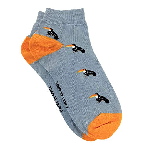 Image of Mint & Oak Men Ankle Socks, Printed Funky Socks, Cotton Unisex Ankle Length Sock, Odour Free Socks - Pack of 1