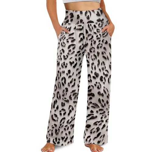 Modysero Womens Wide Leg Pants High Waisted Casual Palazzo Pants Soft Comfy Ladies Lounge Pants with Pockets3