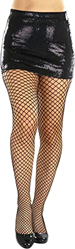 Image of ToBeInStyle Women's Vibrant Large Net Fishnet Thigh High Elastic Nylon Novelty Stockings