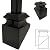 Shoes for Iron Balusters (25-Pack) Stair Parts for 1/2" Square Scroll Basket Twist Knuckle Iron Balusters Slant/Angled Shoes (Satin Black)