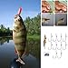 GMBYLBY 10Pcs Barbed Fishhook with Hole Live Shrimp Fixing Hook Fishing Baitholder Hook Freshwater Saltwater Fishing Accessory