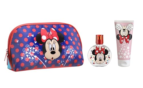 Trousse de toilette Disney Minnie Mouse pour enfants, comprend une eau de toilette (50 ml) et un gel douche (100 ml), végétalien et testé dermatologiquement...