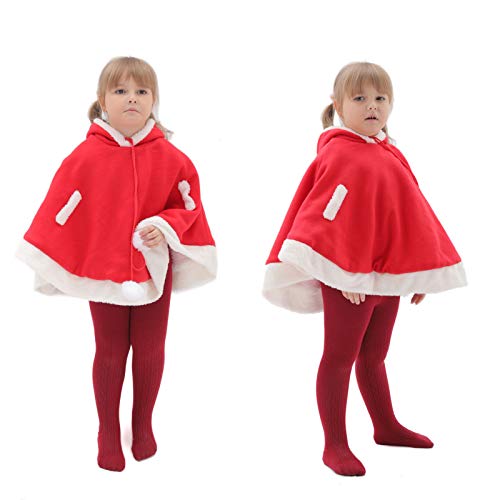 Epeius Little Girl Tights Kids Baby Girl Seamless Cable Knit Leggings Thick Solid Cotton Tights Stockings Pantyhose For 4-6 Years 3 Pair Pack,White/Dark Grey/Burgundy #TOP4