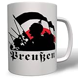 Berlin Preußen Wk Wilhelm Pickelhaube Schwarz Weiß Rot Fahne - Tasse Kaffee Becher #16725