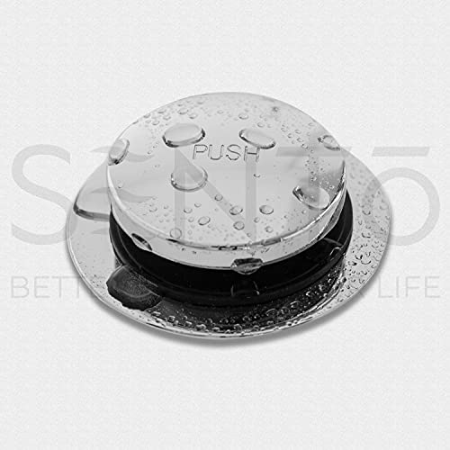 Sento Chrome Tip-Toe Bathtub Drain Trim Set Assembly Stopper Kit, Fit Both 1-1/2 Inch Or 1-5/8 Inch Strainer And Stopper, Heavy Duty Metal With Matching Screws, Easy Installation, Polished Chrome #TOP4