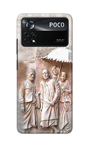 Image of Printed Hard Back Cover Case for Mi Poco X4 Pro 5G Back Cover (Sai Baba) -1803