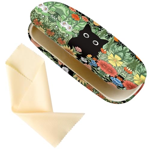 Image of Glasses Case Hard Shell,Portable Protective Eyeglasses Case, Eyeglass Holder Box with Cleaning Cloth, for men women