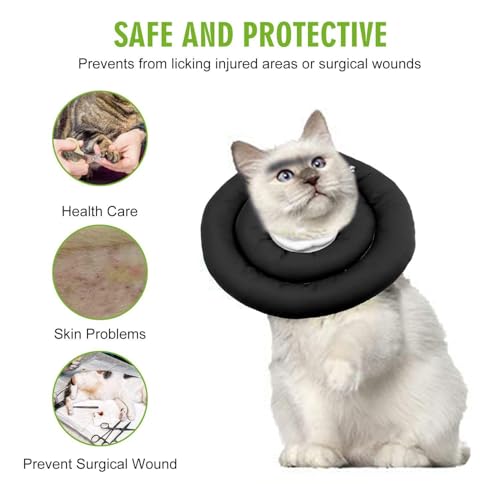 CVDYWDJIE 1 Stück Anti-Leckhalsband Für Haustiere Und 1 Stück Weiche, Atmungsaktive Haustierbandage, Haustierbedarf, Verstellbares Haustierhalsband, Wasserdichtes Haustierhalsband