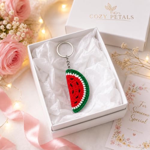 Image of Handmade Crochet Keychain Flower Design