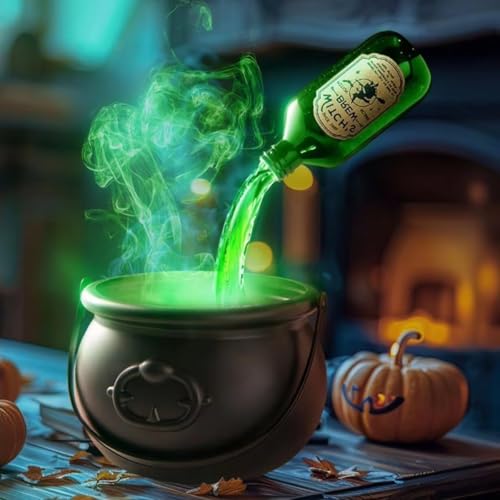 Set de Decoración Halloween con Humo y Caldera Negra