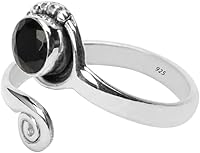 Vista 44 de Anillo de dedo del pie de piedra preciosa de plata de ley 925, joyería para el cuerpo, anillo de dedo del pie de la mano de la mano de la piedra