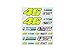 Valentino Rossi Petronas VR46 Stickers Set, Unisex, Multi, One Size