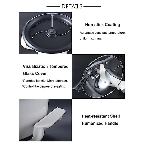 Padeiro De Grãos De Café Elétrico Doméstico, Com Temporizador E Temperatura De 0-240 ℃ Ajustável, 0-