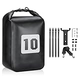 outdoorm Bolsa para Tenedor de Bicicleta 10L Bolsa Delantera de Bicicleta de liberación rápida a Prueba de Lluvia para Bicicleta de Carretera de montaña Bolsa de Viaje de Larga (Tamaño Especial)