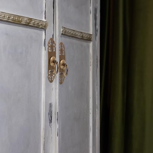 OHPHCALL 中式アンティーク真鍮キャビネット取っ手 引き出し用ヴィンテージハンドル 銅色 耐錆加工済み 優雅な家具用プルハンドル