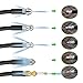 Sewer Jetter Kit for Pressure Washer 50 FT, 5800 PSI Pressure Drain Cleaner Hose for 1/4 Inch NPT Corner, Pressure Washer Cleaning Kit with 5 Pcs Sewer Jetting Nozzle, Pearl Corsage Pin (Black)