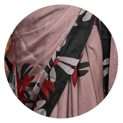 Image of MIRCHI FASHION Women Saree | Chiffon Rhinestone Embellished Floral Printed Office Sari with Blouse
