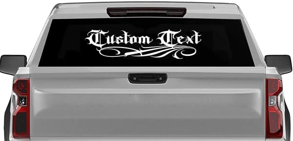 Custom Personalized Text Windshield Banner Decal Sticker Vehicle Lettering Tattoo OE Front Or Back Window Fits Car Truck SUV Van Minivan (36" Length)