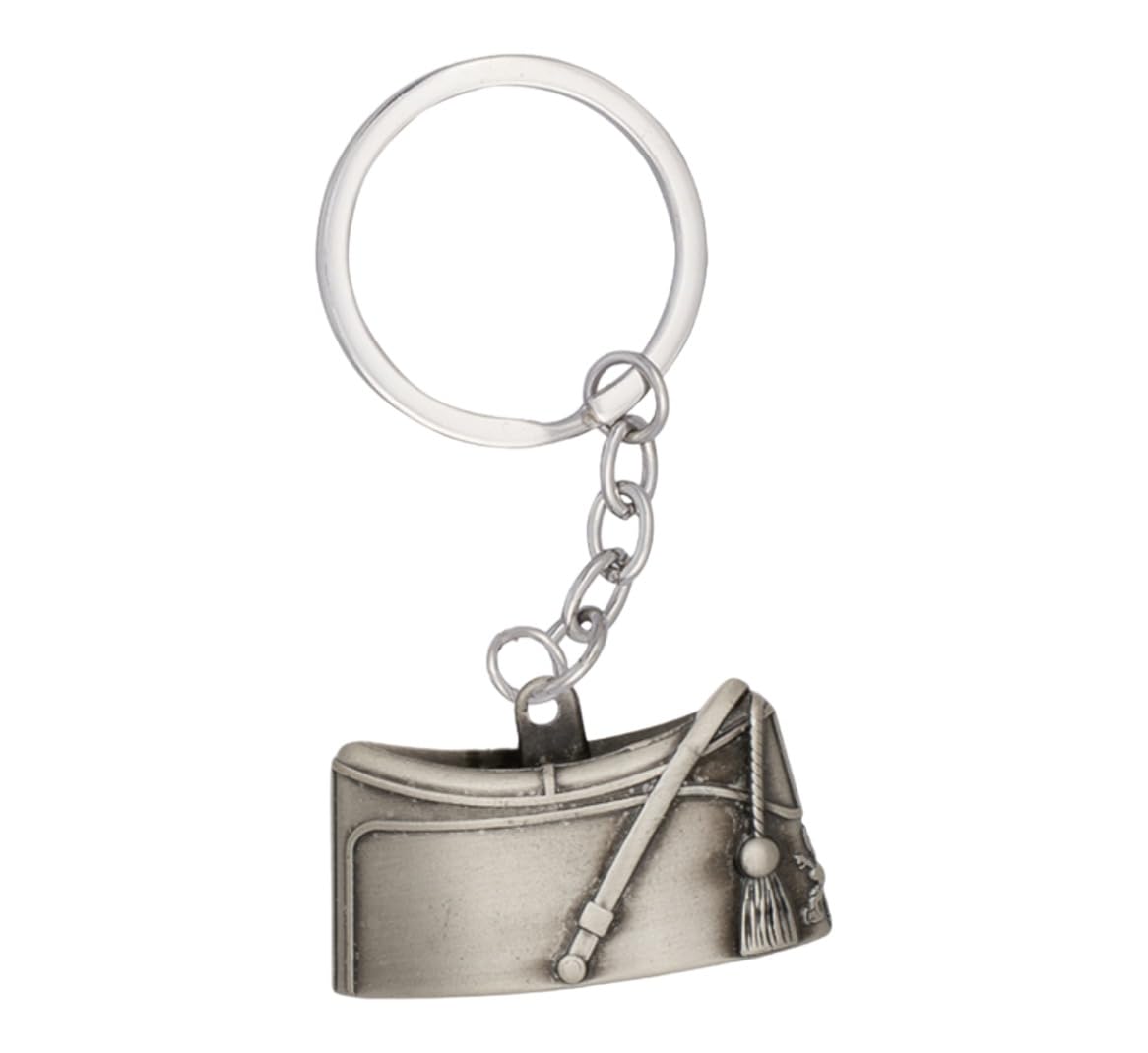 ADCSHOP Spanish Legion Troop Keychain, Chapiri - Zamak Alloy Metal with Matte Chrome, 7.5 cm, Unisex-Adults, Silver/Metallic