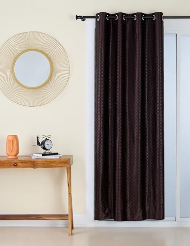 Amazon Brand - Solimo Premium Polyester Curtains | 200 GSM | 7 FT | Geometric Print Fabric | Easy Maintenance (Set of 2, Coffee) (B0D5D1RPXW) Amazon Price History, Amazon Price Tracker