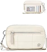 Sunpour Wristlet Wallet for Women,Quilted Nylon Purse with 3 Zippers,Credit Card Holder and Cell ...