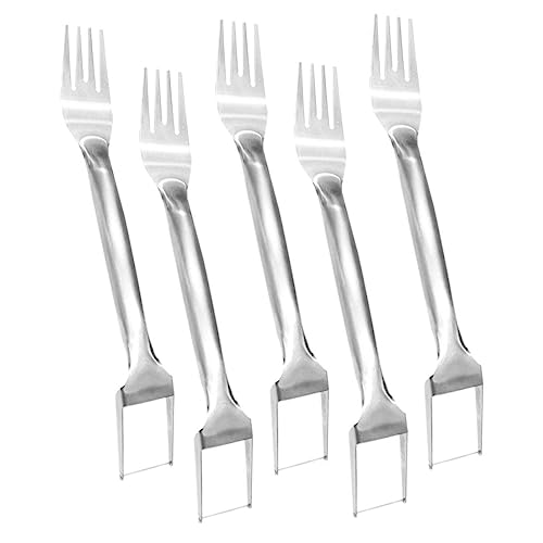 Cabilock 5pcs Watermelon Fork Slicer Creative Fruit Cutting Tool for Serving of Melon Cubes Kitchen Utensil for Summer Enjoyment