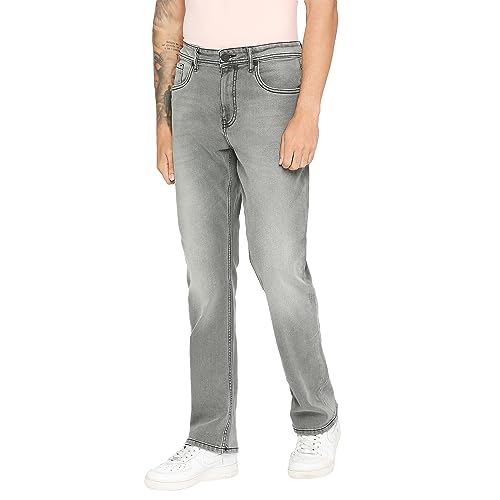 Image of Being Human Green Skinny Cropped Fit Men's Denims Clothing