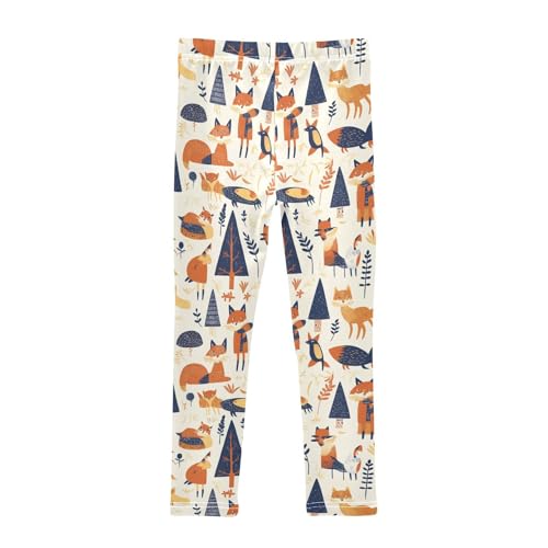 KLL Safari Animals Fox Toddler Baby Girl Athletic Leggings Fashion Full Length Lounge Pants Sports2