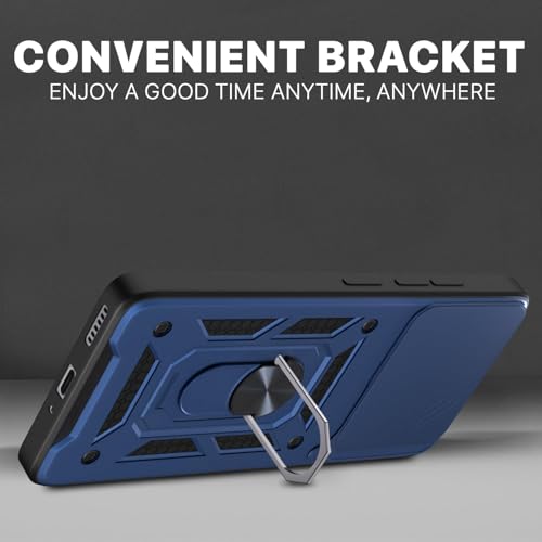 Image of Luxe Back Cover for iQOO Neo 10R 5G | D10 Tough Armor | Sliding Camera Shield | 360 Protection | Kickstand Ring Holder | Military-Grade Shockproof Bumper