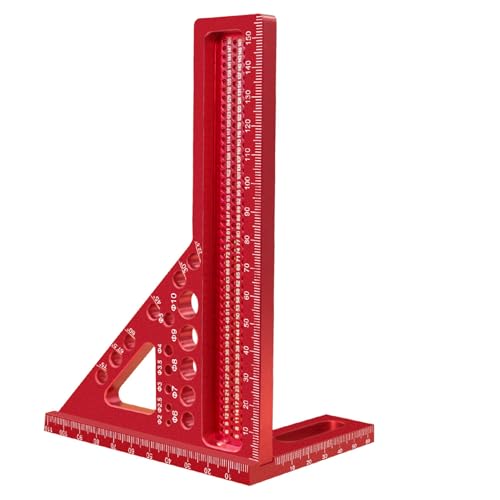 Règle triangulaire multi-angles en aluminium pour mesure 3D et traçage du bois