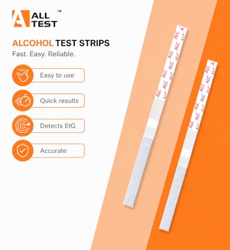 ALLTEST 10 Alkoholtest im Urin Akohol im Urin Alkoholtester Urintest Streifentest Alkoholteststreifen Etg im Urin Drogentest Drogenschnelltest Schnelltest kit Drogen Zertifiziert Auto Alcohol