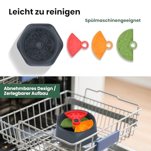 Gardner Pet Antischlingnapf Hunde, Langsame Fütterung Hundenapf, Slow Feeder Hundenapf, Puzzle-Spielzeug für Hunde mit drehbarer Platte, Anti Schling Interaktiver Hundenapf mit Saugnapf, BPA-frei, M